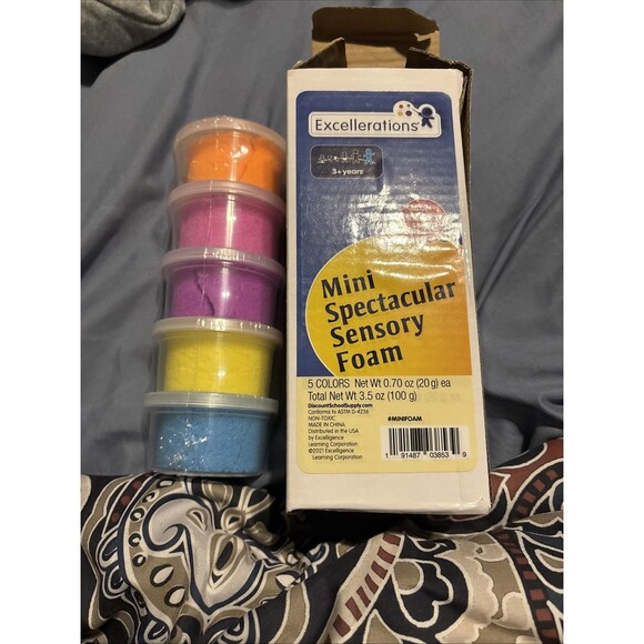 Mini Spectacular Sensory Foam  5 Colors 0.7 Oz Each. Total 3.5 Oz - Picture 1 of 3